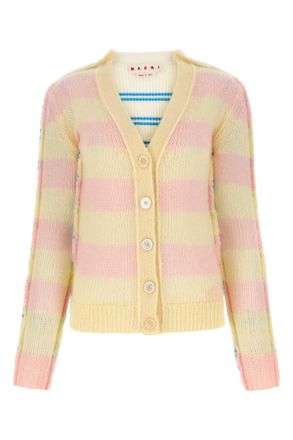 Marni Embroidered Mohair Blend And Wool Blend Cardigan