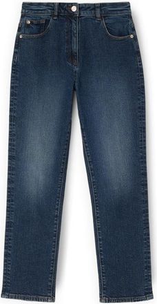 Motivi High-waisted Mum Fit Jeans - Dames - Cropped Jeans - Blauw - 2XS - Katoen - Jeans