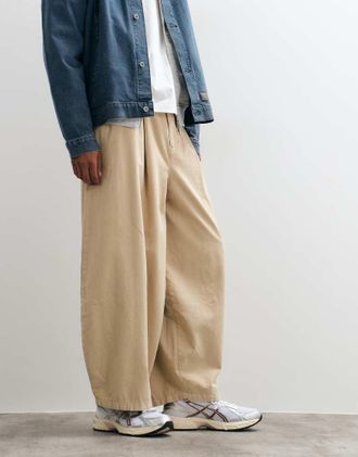 Collusion Pantaloni cargo a palloncino color pietra-Neutro