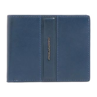 Piquadro Accessoires, Heren, Blauw, ONE Size, Leer, Portemonnee met muntvak