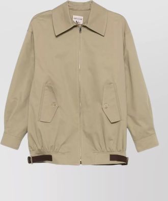 Semicouture nives cotton bomber jacket long sleeves