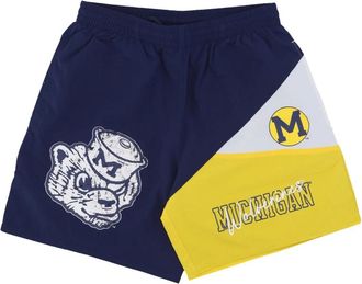 Mitchell & Ness Vintage Logo Michigan Wolverines Shorts - Heren - Fitness - Veelkleurig - S - Wol - Fitness