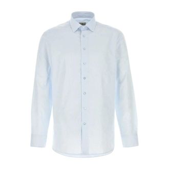Etro Katoenen Jacquard Overhemd - Heren - Zakelijke Overhemden - Blauw - L - Katoen - Overhemden