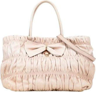 Prada Pre-owned Handbags, female, Beige, Size: ONE SIZE Pre-owned Leather prada-bags