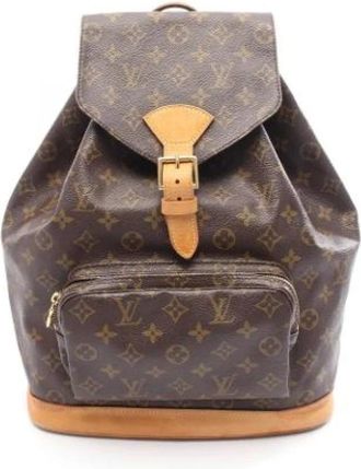 Louis Vuitton Pre-owned Backpacks, female, Brown, Size: ONE SIZE Pre-owned Vintage Canvas Backpack