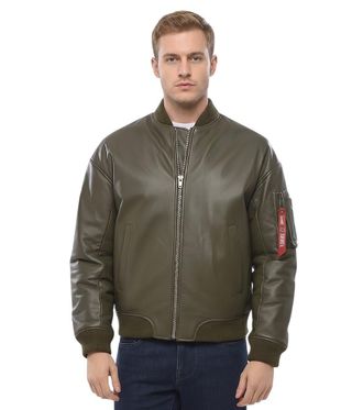 Dsquared2 Green Solid Bomber Jacket