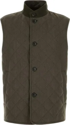 Ermenegildo Zegna Jassen, Heren, Bruin, L, Wol, Mud Wool Vest