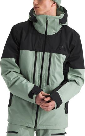 The North Face Chakal Waterproof Hooded Jacket in Slate Moss/Tnf Black at Nordstrom, Size Xx-Large