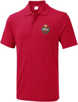 Generic Fear Naught Front Royal Embroidered Polo T Shirt, Tank Regiment Corps Polo T Shirt, Badge Polo T Shirt