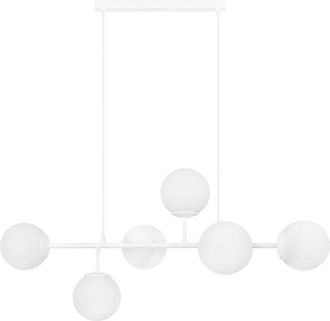 OEM L&aacute;mpara De Techo Siena Blanca 6 Pantallas Planas Blancas E14 Brazos Largos