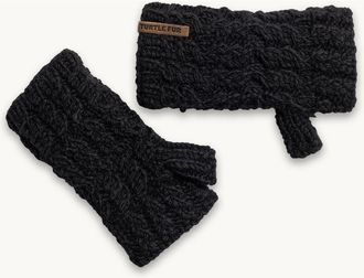 Turtle Fur Mika Wool Fingerless Mittens in Black at Nordstrom