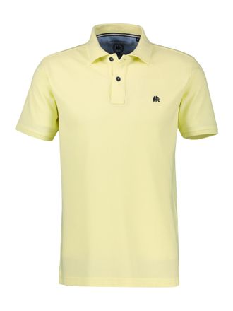 Lerros Poloshirt LERROS, Herren, Gr. XXL, lemon water, Single Jersey, Obermaterial: 60% Baumwolle, 40% Polyester, unifarben, normal h&uuml;ftbedeckend, Rundhals, 