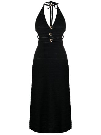 Cult Gaia Abito midi Evaleigh con cut-out - Nero