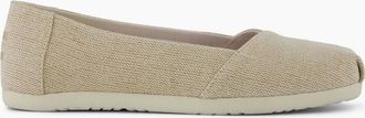 Toms Womens TOMS Alpargata Ballet Textile Womens Champagne Espadrilles - Gold - Size: 7