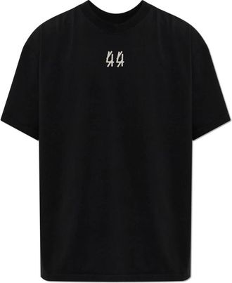 44 Label Group T-shirt met opgedrukte logo - Heren - T-shirts - Zwart - XL - Katoen - Tops