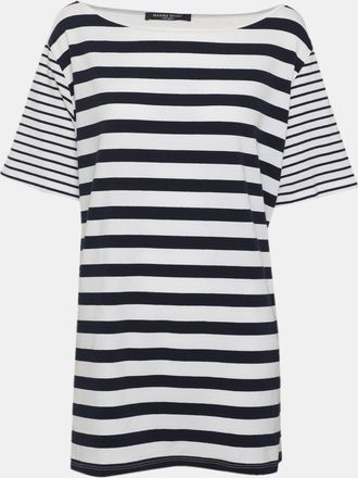 Marina Rinaldi Marina Sport By Marina Rinaldi White/navy Stripe Jersey Top