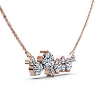 Pompeii3 1Ct Diamond Constellation Pendant Lab Grown Necklace 18 Chain