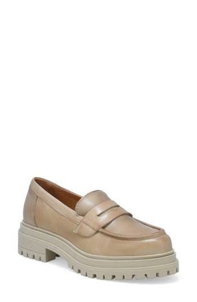 Miz Mooz Legend Platform Loafer in Beige Antique Burnish at Nordstrom Rack, Size 7.5-8Us / 38Eu
