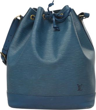 Louis Vuitton Noe Blue Leather Shoulder Bag (Pre-Owned)