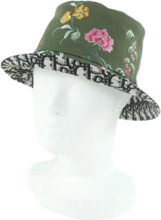 Dior Pre-owned Teddy-D Oblique Bucket Hat - Heren - Vintage Accessoires - Groen - ONE Size - Vintage