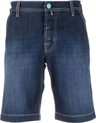 Jacob Cohen Heren, Korte broeken, Blauw, Maat: W38 Katoen