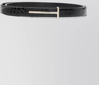 Tom Ford crocodile texture adjustable leather strap