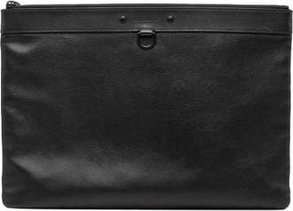 Louis Vuitton Pre-owned Shadow Discovery Pochette - Dames - Vintage Clutch - Zwart - ONE Size - Leer - Vintage
