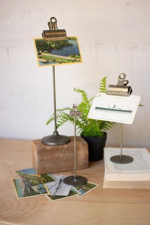 Kalalou Set Of Three Metal Note Clips
