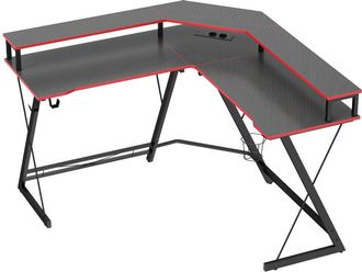 HOMCOM Escritorio esquinero 128x128x88 cm negro