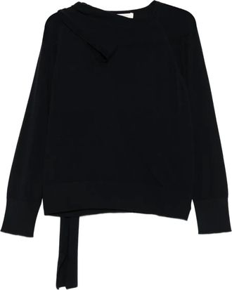 Incotex cut-out detail sweater - women - Fabric - M - Black