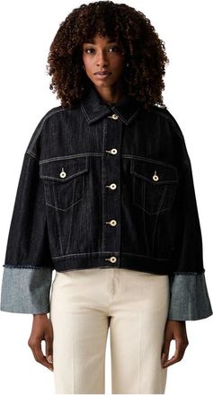 Twinset Chaqueta vaquera corta oversize - Jackets - Mujer - Azul - XS