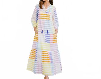 Sunshine Tienda Colorful Copa Stripe Dress In Multi