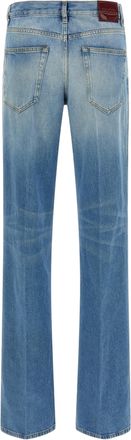 Gucci Womens Blue Cotton Flared Jeans Clothing
