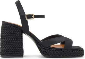 Castaner Viena Sandaal - Dames - Sandalen met hakken - Zwart - 38 EU - Leer - Schoenen