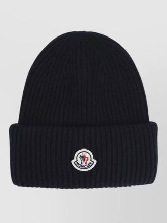 Moncler ribbed cashmere wool beanie
