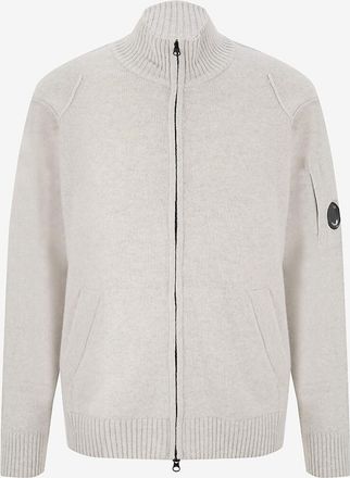 C.P. Company Wollmix-Cardigan mit Reissverschluss Goggle