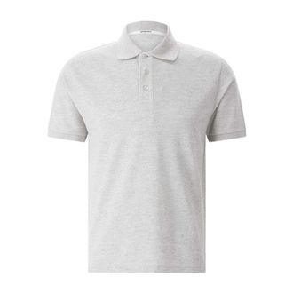 Saint Laurent Embroidered Logo Polo Shirt - male - Saint Laurent - Polo Shirts - Gray - 2XL - Tops