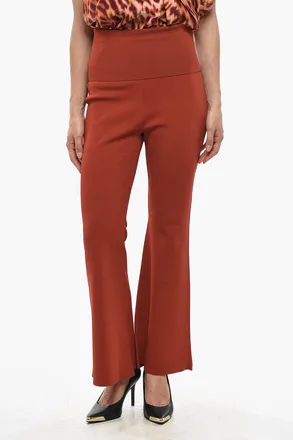 Stella McCartney Pantaloni COMPACT Elasticizzati A Vita Alta Flare Fit Stella McCartney