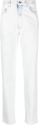 GCDS Bling Denim Straight Jeans Wit - Dames - Slim Fit Jeans - Wit - W28 - Denim - Jeans