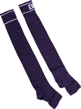 Dolce & Gabbana Paarse Katoenen DG Logo Print Open Teen Sokken