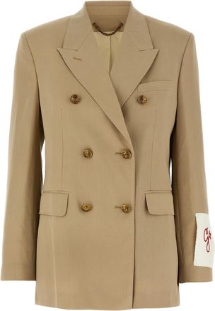 Golden Goose Beige Heraldic buttons blazer