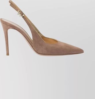 Gianvito Rossi suede leather slingback sandals