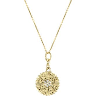 Bony Levy BL Icon Diamond Circle Pendant Necklace in 18K Yellow Gold at Nordstrom Rack