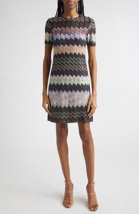 Missoni Metallic Raschel Knit Dress in Multicolor Black at Nordstrom, Size 10 Us