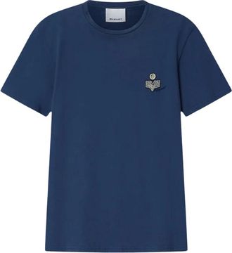 Isabel Marant Tops, Heren, Blauw, S, Katoen, Honore T-shirt