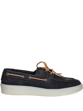 Guess Co lace-up boat shoes - men - Leather/Rubber - 45 - Blue