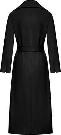 Max Mara Womens Coat Long Wool Wrap Black