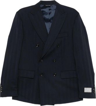 Lc23 Gessato Navy Blazer