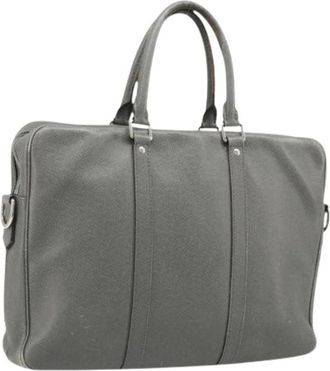 Louis Vuitton Pre-owned Handbags, female, Gray, Size: ONE SIZE Pre-owned Vintage Taiga Business Bag
