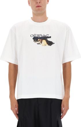 Off-white T-Shirt With Logo-Uomo